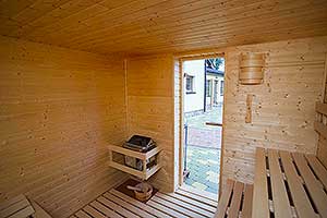 Ubytování v penzionu, Resort Štilec - venkovní srubová sauna